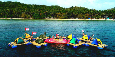Perkemahan Apung Pramuka Saka Bahari Yonif 9 Marinir Meriahkan Festival Pahawang 2019
