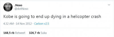 Akun Ini Sudah Prediksi Kematian Kobe Bryant Sejak Tahun 2012
