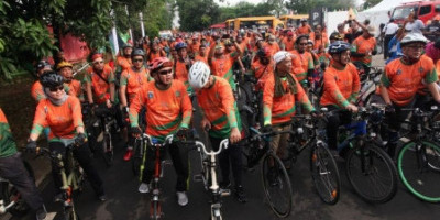 7.500 Pesepeda Gowes Bareng di Ajang Gowes Safety Excelent 2020 