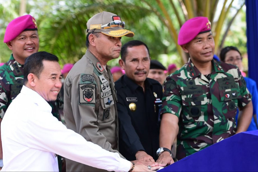 Dankormar Resmikan Pembangunan Jogging Track dan Lapangan Tembak