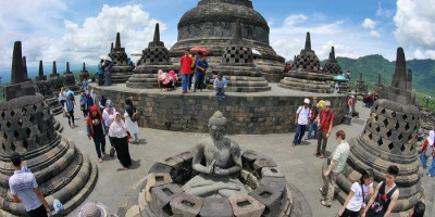 Akibat Corona, Februari 2020 Candi Borobudur Hanya Dikunjungi 11.506 Wisman