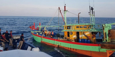 2 Kapal Ikan Asal Myanmar Ditangkap di Selat Malaka