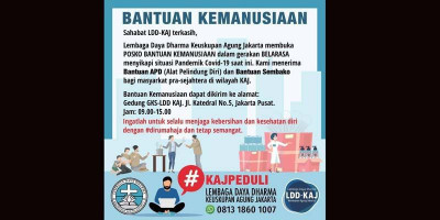 Ikut Tangani Corona Lewat Penggalangan Bantuan LDD Keuskupan Agung Jakarta
