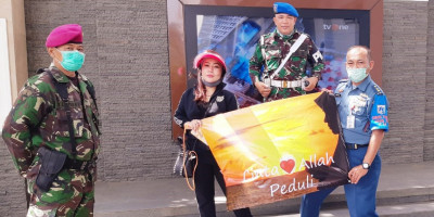 Donasi Komunitas Cinta Allah Peduli untuk Satgas Covid-19 Lantamal III