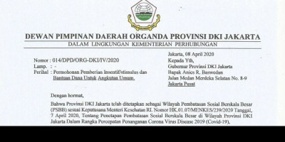 Omzet Sudah Turun Hingga 100 Persen, Organda DKI Minta Perhatian Anies