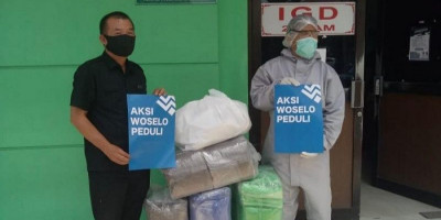 WOSELO Beri Bantuan Baju Hazmat dan Face Shield ke RS