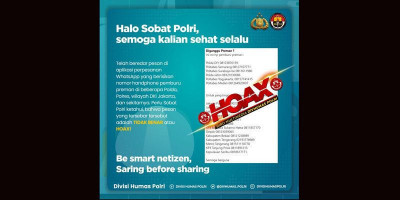 Polri Tegaskan Pesan Berantai Pemburu Preman Hoaks
