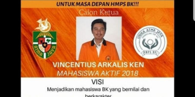Vincentius Arkalis, Kandidat Calon Ketua HMPS BK Atma Jaya dengan Visi dan Misinya