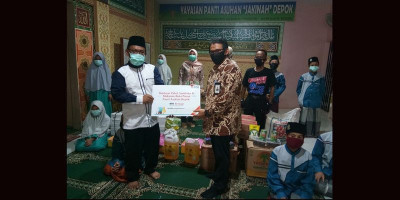 BNI Peduli Salurkan Sembako ke Tiga Panti Asuhan di Depok