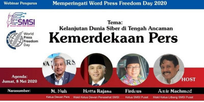 SMSI Gelar Seminar Daring untuk Peringati Hari Kebebasan Pers se-Dunia