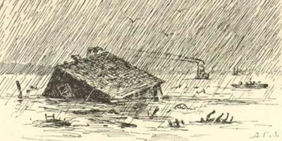 Sungai Ciberang Meluap, 2 Desa Terendam Banjir di Lebak Banten