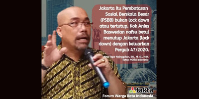 Pergub Bermasalah, Anies Tutup Paksa Jakarta