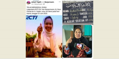 Hj. Noor Parida, Ibu RCTI Oke Meninggal Dunia