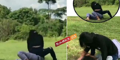 Saling Pukul dan Jambak, Dua Gadis Remaja Berkelahi Rebutan Cowok