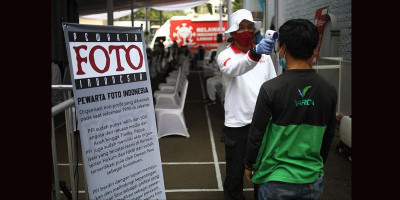 Rapid Test Pewarta Foto, Alhamdulillah Semua Peserta Negatif