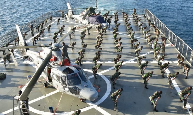 Marinir Gelar Drill Kering Menjelang Bertempur