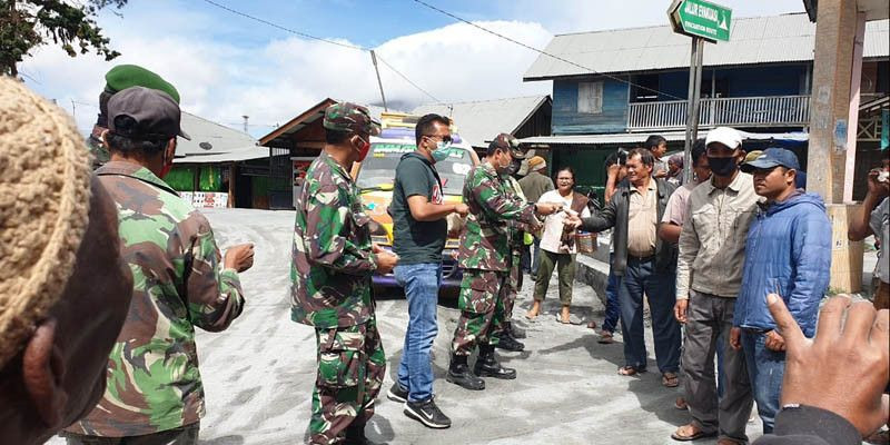 Tiga Kecamatan Terdampak Hujan Abu Gunung Sinabung  