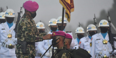 Penyematan Baret Ungu Oleh Dankormar Titik Awal Pengabdian Prajurit Petarung Korps Marinir