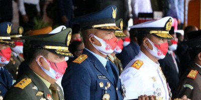 Danlanud Silas Papare Hadiri Upacara HUT Proklamasi Kemerdekaan di Kantor Gubernur Papua