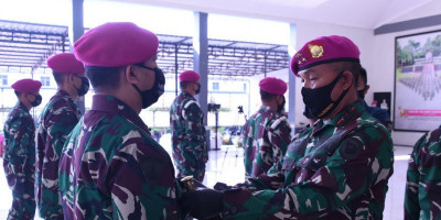 Dankormar Pimpin Serah Terima Beberapa Jabatan Strategis Marinir 