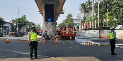 Jalan Menuju Kejaksaan Agung Masih Ditutup 