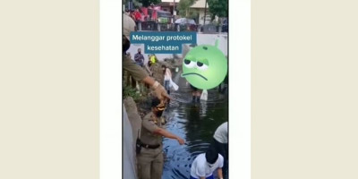 Lagi Viral, Nggak Patuh Protokol Kesehatan Dihukum Bersihkan Sungai