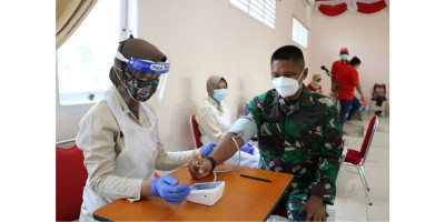 Lanud Silas Papare Gandeng PMI Gelar Donor Darah
