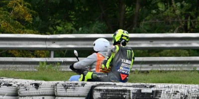 Kecewanya Valentino Rossi Setelah Gagal Finish di MotoGP Catalunya