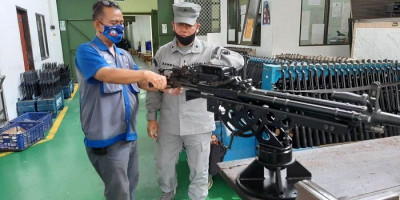 Bakamla RI Latih Senapan Mesin Berat 12,7 mm di Natuna