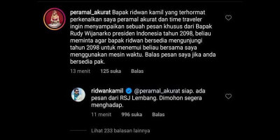 Diajak Naik Mesin Waktu, Kang Emil Titip Pesan dari Rumah Sakit Jiwa 