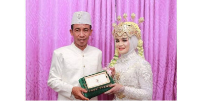 Setelah Dirias Pengantin Ini Mirip Jokowi