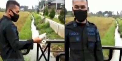 Oknum Polisi Lempar Anak Kucing ke Kali, Gimana Mau Melindungi Rakyat