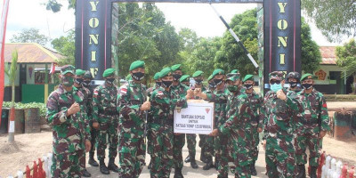 Tim Wasev Sopsad Kunjungi Satgas Pamtas RI-PNG Yonif 125
