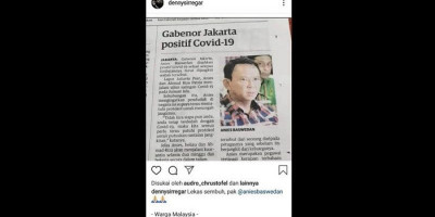 Ade Armando dan Denny Siregar Kompak Unggah Berita Anies Positif Covid-19 Pakai Foto Ahok 