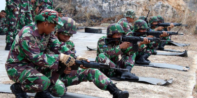 Asah Kemampuan, Prajurit Yonmarhanlan VII Latihan Menembak
