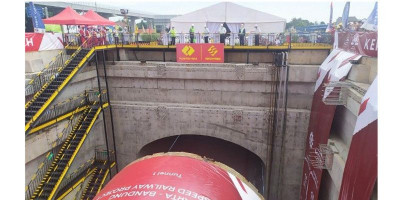 Terowongan 1 Kereta Cepat Jakarta-Bandung Berhasil Tembus