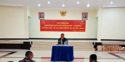 Exit Briefing Komandan Batalyon Kesehatan 1 Marinir