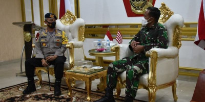 Dankormar Menerima Kunjungan Dansat Brimob Polda Metro Jaya