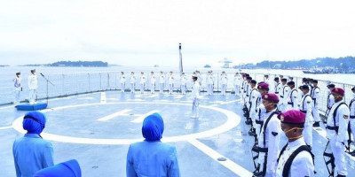 Kenang Pertempuran Laut Aru Prajurit Kasuari Perkasa Ikuti Upacara Dharma Samudera Tahun 2021