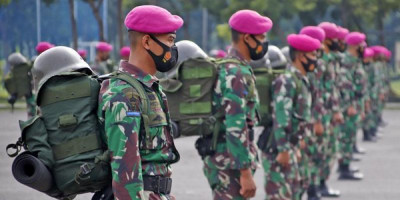 Prajurit Yonif 3 Brigif 2 Marinir Pasmar 2 Siap Diterjunkan Ke Lokasi Bencana Alam