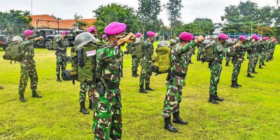 Prajurit Yonif 5 Marinir Pasmar 2 Laksanakan Apel Kesiapan Penanggulangan Bencana