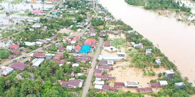 533 Rumah, Masjid dan Puskesmas Masih Terendam Banjir di Nunukan