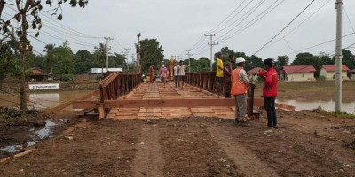 PUPR Selesaikan Pemasangan Jembatan Sementara di Jalur Lintas Selatan Kalsel 