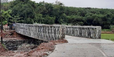Jembatan Bailey di Purwakarta Selesai Dibangun