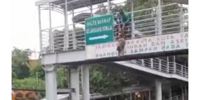 Bumil Coba Lompat dari JPO GOR Otista