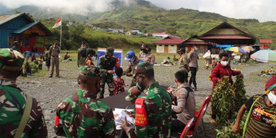 Cegah Penyebaran Covid-19, Kodim Puncak Jaya Gelar Operasi Yustisi Penegakan Protokol Kesehatan