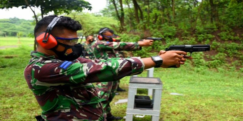 Batalyon Arhanud 2 Marinir Pasmar 2 Laksanakan Menembak Dalam Rangka Unpd Tw-I Ta. 2021