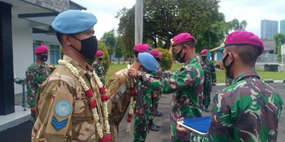Danyonmarhanlan III Jakarta Sambut Prajuritnya Usai Tuntaskan Misi Jaga Perdamaian Dunia