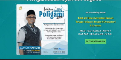 Heboh Webinar Poligami, Klaim Sukses Berpoligami dalam 45 Hari