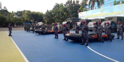 Yonmarhanlan III Jakarta Ikuti Apel Gelar Siaga Bencana Lantamal III